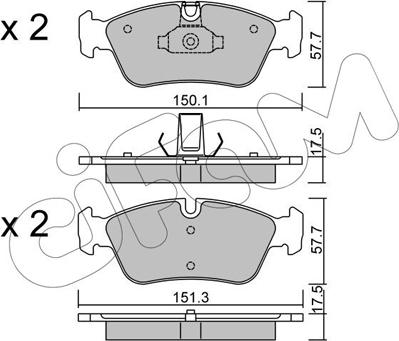 Cifam 822-260-0 - Kit de plaquettes de frein, frein à disque cwaw.fr