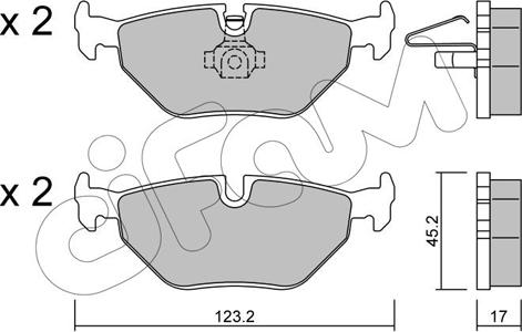 Cifam 822-261-0 - Kit de plaquettes de frein, frein à disque cwaw.fr