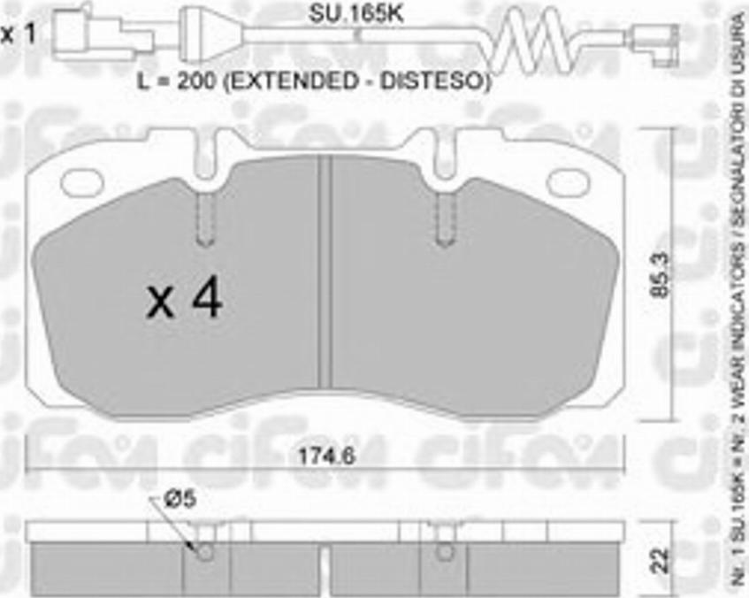 Cifam 8222683K - Kit de plaquettes de frein, frein à disque cwaw.fr