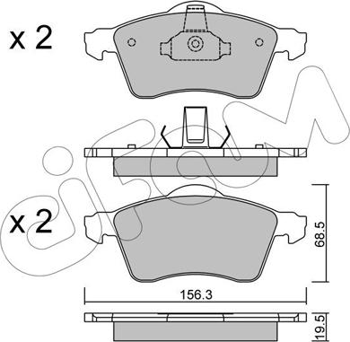 Cifam 822-263-0 - Kit de plaquettes de frein, frein à disque cwaw.fr