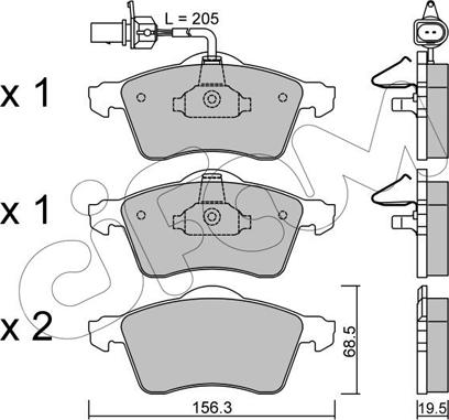 Cifam 822-263-1 - Kit de plaquettes de frein, frein à disque cwaw.fr