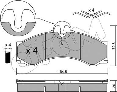 Cifam 822-262-0 - Kit de plaquettes de frein, frein à disque cwaw.fr