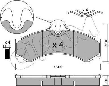 Cifam 822-262-1 - Kit de plaquettes de frein, frein à disque cwaw.fr