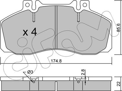 Cifam 822-267-0 - Kit de plaquettes de frein, frein à disque cwaw.fr