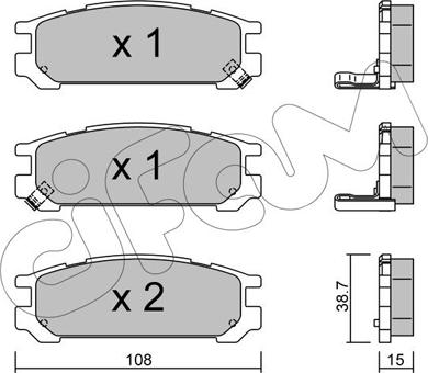 Cifam 822-204-0 - Kit de plaquettes de frein, frein à disque cwaw.fr