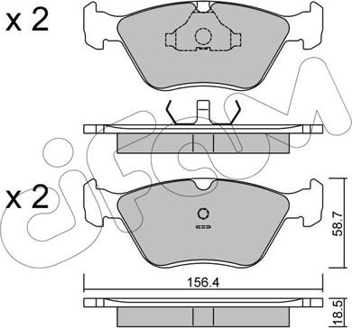 Cifam 822-205-0 - Kit de plaquettes de frein, frein à disque cwaw.fr