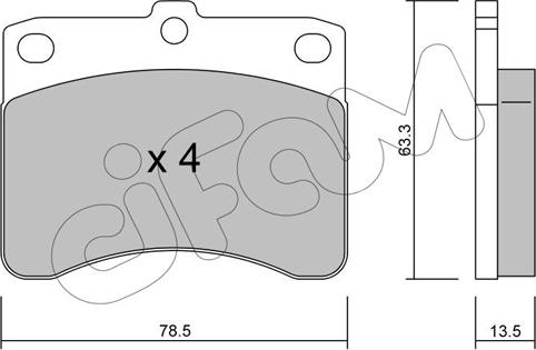 Cifam 822-201-0 - Kit de plaquettes de frein, frein à disque cwaw.fr