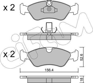 Cifam 822-208-0 - Kit de plaquettes de frein, frein à disque cwaw.fr