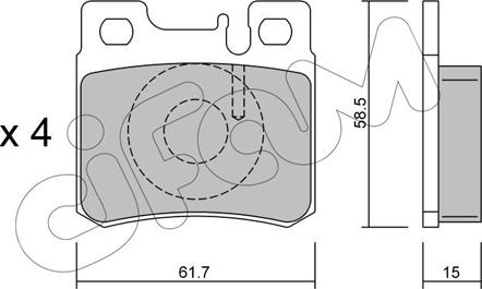 Cifam 822-203-0 - Kit de plaquettes de frein, frein à disque cwaw.fr