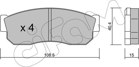 Cifam 822-202-0 - Kit de plaquettes de frein, frein à disque cwaw.fr