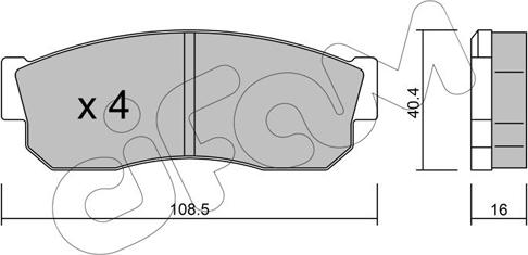 Cifam 822-202-1 - Kit de plaquettes de frein, frein à disque cwaw.fr