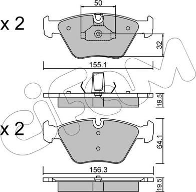 Cifam 822-207-5 - Kit de plaquettes de frein, frein à disque cwaw.fr