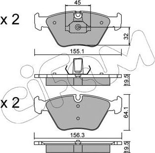 Cifam 822-207-3 - Kit de plaquettes de frein, frein à disque cwaw.fr