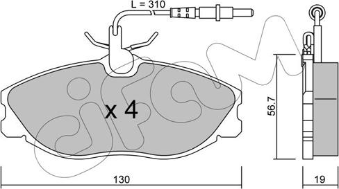 Cifam 822-214-0 - Kit de plaquettes de frein, frein à disque cwaw.fr