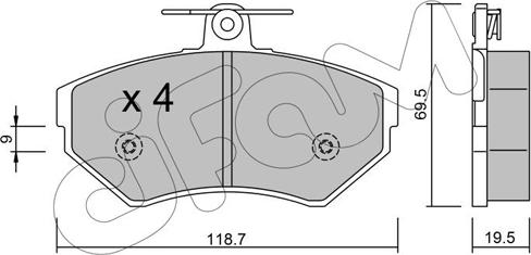 Cifam 822-215-0 - Kit de plaquettes de frein, frein à disque cwaw.fr