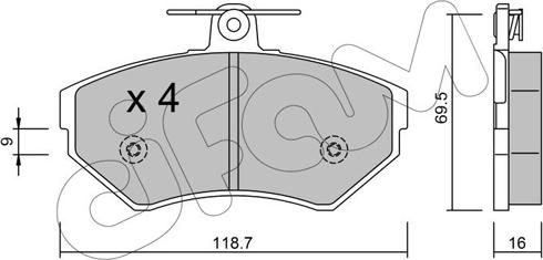 Cifam 822-215-1 - Kit de plaquettes de frein, frein à disque cwaw.fr