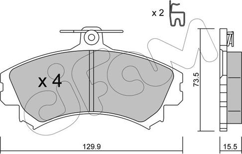 Cifam 822-216-0 - Kit de plaquettes de frein, frein à disque cwaw.fr