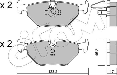 Cifam 822-210-0 - Kit de plaquettes de frein, frein à disque cwaw.fr