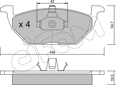 Cifam 822-211-0 - Kit de plaquettes de frein, frein à disque cwaw.fr