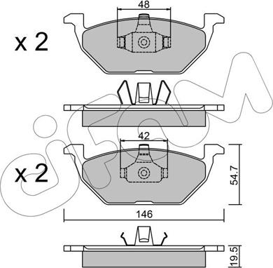 Cifam 822-211-1 - Kit de plaquettes de frein, frein à disque cwaw.fr