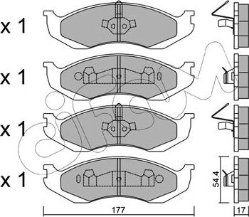 Cifam 822-218-0 - Kit de plaquettes de frein, frein à disque cwaw.fr