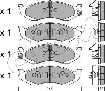 Cifam 822-218-1 - Kit de plaquettes de frein, frein à disque cwaw.fr