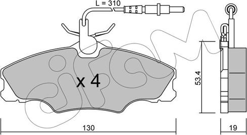 Cifam 822-213-0 - Kit de plaquettes de frein, frein à disque cwaw.fr