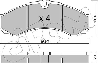 Cifam 822-212-6 - Kit de plaquettes de frein, frein à disque cwaw.fr