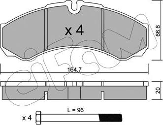 Cifam 822-212-0 - Kit de plaquettes de frein, frein à disque cwaw.fr