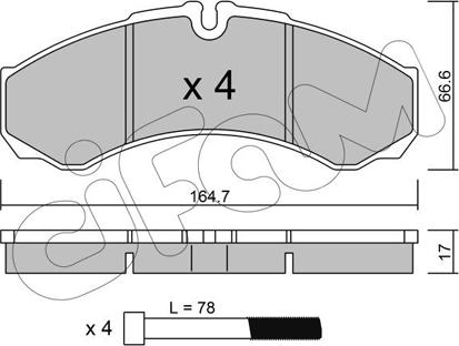 Cifam 822-212-3 - Kit de plaquettes de frein, frein à disque cwaw.fr