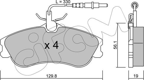 Cifam 822-217-0 - Kit de plaquettes de frein, frein à disque cwaw.fr