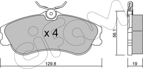 Cifam 822-217-1 - Kit de plaquettes de frein, frein à disque cwaw.fr