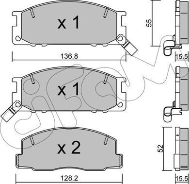 Cifam 822-280-0 - Kit de plaquettes de frein, frein à disque cwaw.fr