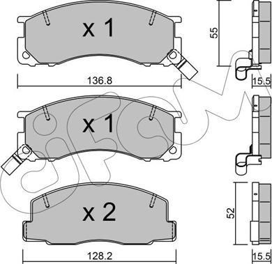 Cifam 822-281-0 - Kit de plaquettes de frein, frein à disque cwaw.fr