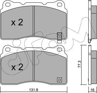 Cifam 822-288-5 - Kit de plaquettes de frein, frein à disque cwaw.fr