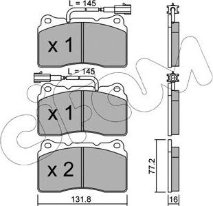 Cifam 822-288-0 - Kit de plaquettes de frein, frein à disque cwaw.fr