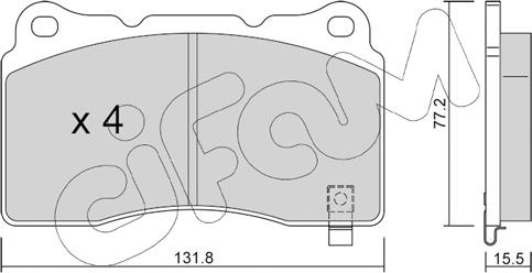 Cifam 822-288-8 - Kit de plaquettes de frein, frein à disque cwaw.fr