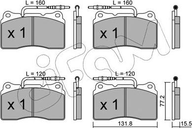 Cifam 822-288-3 - Kit de plaquettes de frein, frein à disque cwaw.fr