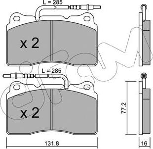 Cifam 822-288-2 - Kit de plaquettes de frein, frein à disque cwaw.fr