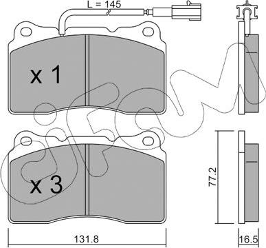 Cifam 822-288-7 - Kit de plaquettes de frein, frein à disque cwaw.fr