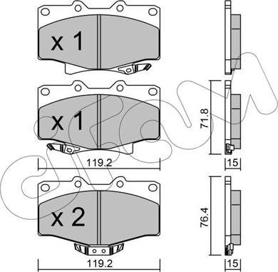 Cifam 822-282-0 - Kit de plaquettes de frein, frein à disque cwaw.fr