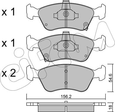 Cifam 822-287-0 - Kit de plaquettes de frein, frein à disque cwaw.fr