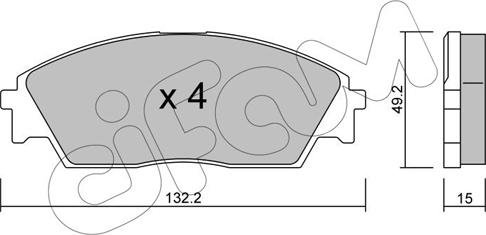 Cifam 822-236-0 - Kit de plaquettes de frein, frein à disque cwaw.fr