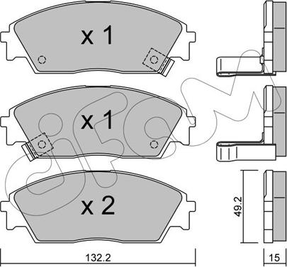 Cifam 822-236-1 - Kit de plaquettes de frein, frein à disque cwaw.fr