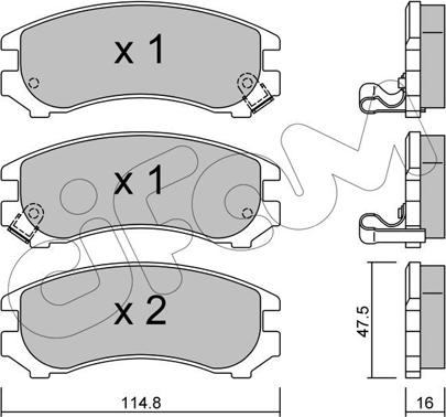 Cifam 822-230-1 - Kit de plaquettes de frein, frein à disque cwaw.fr