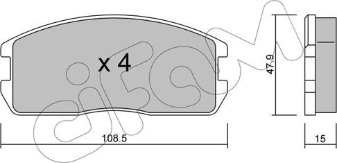 Cifam 822-238-0 - Kit de plaquettes de frein, frein à disque cwaw.fr