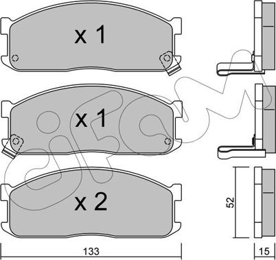 Cifam 822-232-1 - Kit de plaquettes de frein, frein à disque cwaw.fr