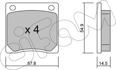 Cifam 822-229-0 - Kit de plaquettes de frein, frein à disque cwaw.fr