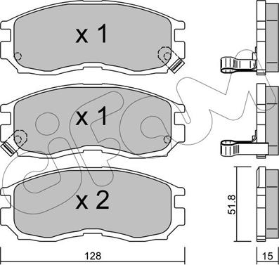 Cifam 822-224-0 - Kit de plaquettes de frein, frein à disque cwaw.fr