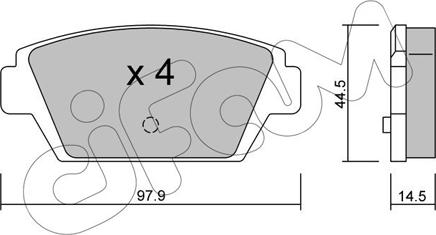 Cifam 822-226-0 - Kit de plaquettes de frein, frein à disque cwaw.fr